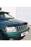Jeep Grand Cherokee Ön Kaput Koruyucu Rüzgarlık 4mm Akrilik (abs) Piano Black 1999-2004