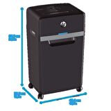 HP Pro Shredder 24CC Evrak İmha Makinesi/Kağıt Kırpma Makinesi - Çapraz/Parçaçık kesim-4x35mm-30lt