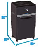 HP Pro Shredder 16MC Evrak İmha Makinesi/Kağıt Kırpma Makinesi-Mikro kesim-2x15mm-30lt