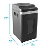 HP Pro Shredder Auto 400CC Otomatik Beslemeli 400 sayfa Evrak İmha Makinesi-P4-Çapraz kesim-4x12mm-53lt