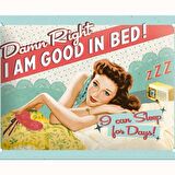 Nostalgic Art Good in Bed Kabartmalı Metal Duvar Panosu