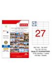 Tanex Tw-2027 Laser Etiket 70x32,125 Mm 1 A4 Sayfada 27 etiket