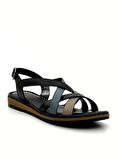 Venüs 20981202 Kadın Renkli Deri Düz Taban Comfort Sandalet