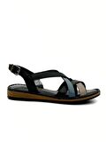 Venüs 20981202 Kadın Renkli Deri Düz Taban Comfort Sandalet
