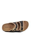 Bento 41001 Kadın Çift Toka İşlemeli Comfort Terlik