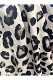 Siyah Leopar / Cupra Saten Aksesuar Şal Atkı Estascraf 180x70cm