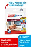 tesamoll® D profil, Kapı Pencere Isı İzolasyon Bandı, Beyaz, 6m x 9mm x 7mm