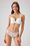 Kadın Ekru 4740 Balenli Destekli Sütyen Takım