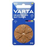 Varta 312 Numara İşitme Cihazı Pili 6'lı Blister 10 Adet(60 Adet)