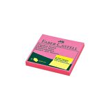 Faber-Castell Yapışkan Notluk 50x50mm Fosforlu Pembe