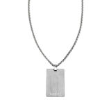 Zippo Stainless Steel Hammered Pendant 60Cm