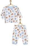 Andywawa Erkek Bebek Sincap Desenli Ekru 2li Pijama Takım AC22319