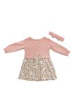 Andywawa Kız Bebek Pembe Leopar Desenli 2Li Takım Set AC22057R