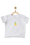 Andywawa Kız Bebek Ananas Desenli Alt Üst Sarı Şort Takım AC21633R