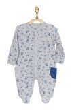 Andywawa Erkek Bebek Gri Desenli Tulum Takımı Romper Set AC22148Rep