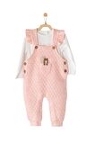 Andywawa Kız Bebek Sincap Kabartmalı Pembe Tulum AC23328