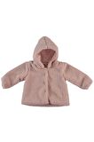 MonaRoza Kız Bebek Peluş Pembe Bebek Mont 22-533