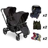 ABC Design Zoom Ink & Jixy Black Travel Set (ABC Design Bebek Arabası + Jixy Black Ana Kucağı)