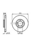 Fren Diski On Havali (270Mm) ( Ford : Transit T15 ) - Bos-0986478166