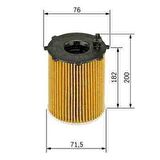YAG FILTRESI TOUAREG 3.0TDI 3.0 V6 TDI 06 10 A4 04 08 A5 04 11 A8 03 10 Q5 08  Q7 06 10 - BOSCH F026407002