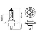 Bosch H4 Far Ampülü 12v 60/55w Tırnaklı Tip 1987302803 - 2 ADET