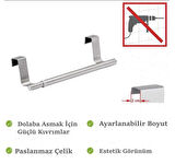 Wenko Havlu Askılığ Krom - Delik Açmadan Asma, Çekmeli