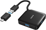 HAMA USB Hub, 4 Ports, USB 3.2, 5Gbit, USB-C Adaptör HM.200116


