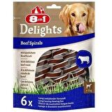 8in1 Delights Smart Spirals Biftekli Burgu Köpek Ödülü 6 Adet