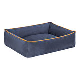 Pet Comfort Golf  Kedi ve Köpek Yatağı Parliament Mavi w Hardal Biye S 75x60cm