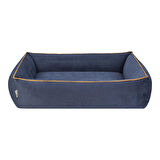 Pet Comfort Golf  Köpek Yatağı Parliament Mavi w Hardal Biye L 105x80cm