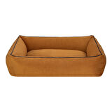 Pet Comfort Golf  Köpek Yatağı Hardal w Parliament Mavi Biye M 90x70cm