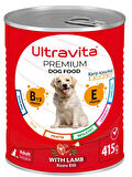 Ultravita Premium Yüksek Proteinli Kuzu Etli Konserve Yaş Kedi Maması 415gr x 6 Adet