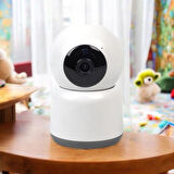 360 Derece Dönebilen Full HD - 1080P Wi - Fi Akıllı IP Kamera Bebek Odası, Salon, Güvenlik  Kamerası