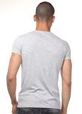 Darkzone Bisiklet Yaka Düz Gri Erkek T-Shirt DZN8503