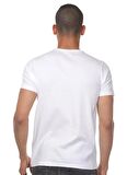Darkzone V Yaka Düz Beyaz Erkek T-Shirt DZN8612