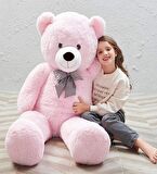 160 cm Sevgiliye Özel Romantik DEV Boy Papyonlu Peluş Ayı- % 100 YERLİ