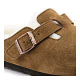 Birkenstock 1001141 Boston VL Shearling Mink Kadın Terlik