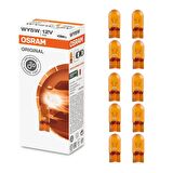 Osram 2827 WY5W T10 Dipsiz Turuncu Ampul 12V 5W 10 Adet