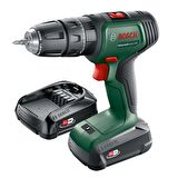 Bosch UniversalImpact 18V Akülü Darbeli Matkap (1,5Ah, Çift Akü) SBX + 241 Aksesuar Setli - 06039D4103 + Bosch Yeşil Sırt Çantası