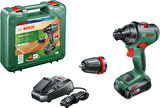 Bosch AdvancedDrill 18 Çift Akülü Delme Vidalama Makinesi 18V (2 x 2,5 Ah) + Şarj Cihazı AL 1830 CV