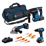 GSB 18V-65 + GWS 18V-11 + GBH 18V-24 C 3x5.0Ah