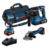 Bosch GSr+GWS+GBH 3X4.Ah 3Lü Set