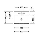 Duravit DuraSquare Tezgah Üstü Lavabo Duraceram® 60 Cm 2353600071