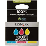 Lexmark 100XL-14N0850E Renkli Orijinal Kartuş Paketi