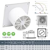 Bosch F1300W 150 Duvar Tipi Aksiyal Fan - 7738329850