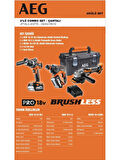 AEG JP18L3-402TB 18V Akülü Set T4935478616
