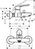 Hansgrohe Logis E 71415000 Gümüş Banyo Bataryası