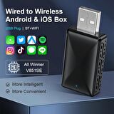 Araç Içi Apple Android Cihazlar Için 2in1 Usb Mini Carplay Adaptörü