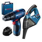 Bosch GSB 120-LI 2 Ah Çift Akülü Darbeli Vidalama Makinesi + Süpürge