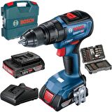 Bosch Gsb 18V-50+AC+CC Akülü Darbeli Vidalama+ 43 Parça Set